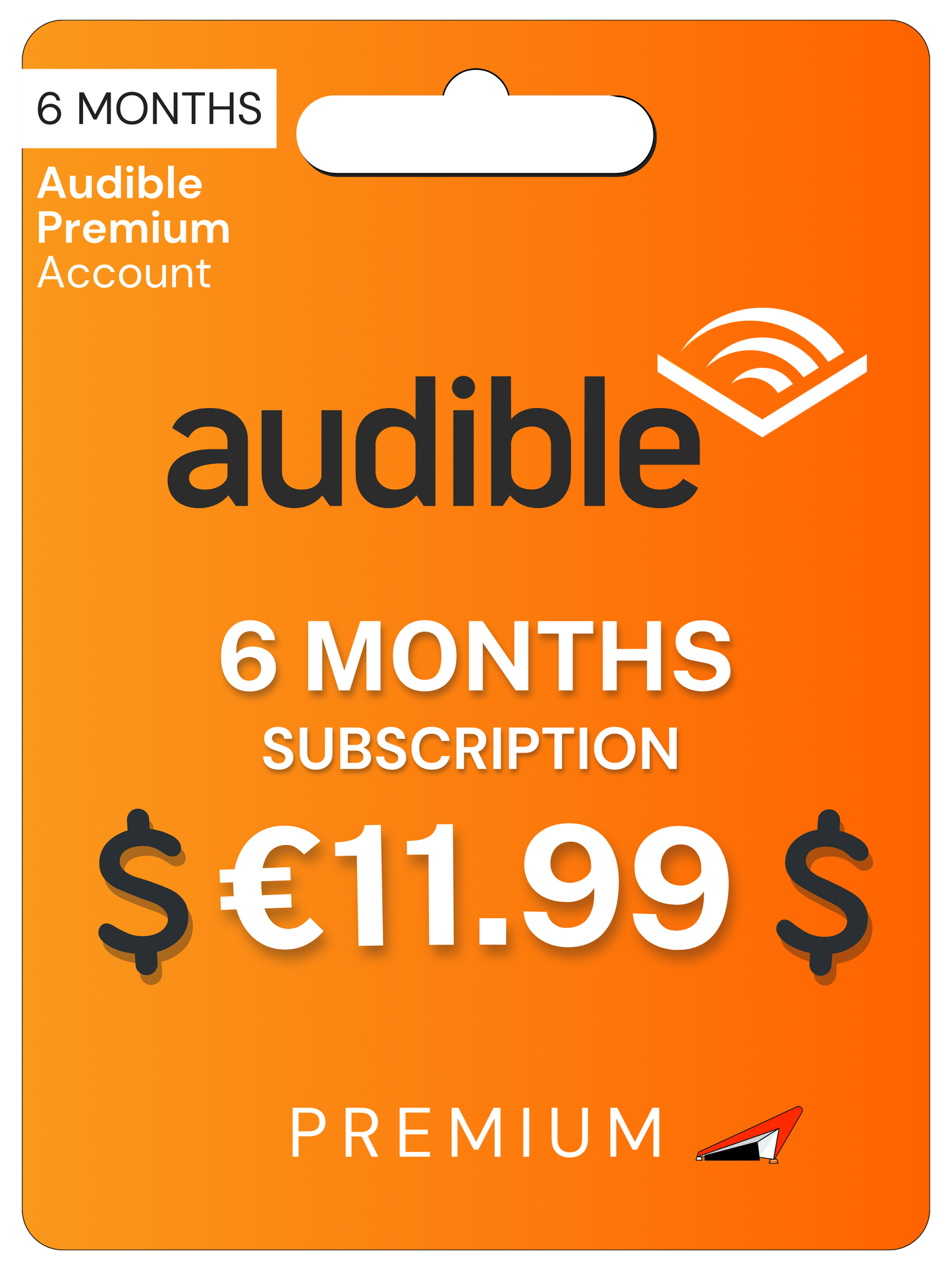 Audible Audiobooks & Podcasts | 6 Months